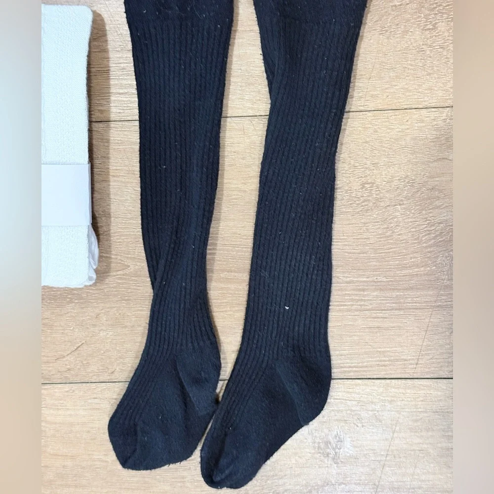 ⭐ 5/$20 ⭐ Carter's Toddler Girls Black & White Tights Stockings 2T-4T